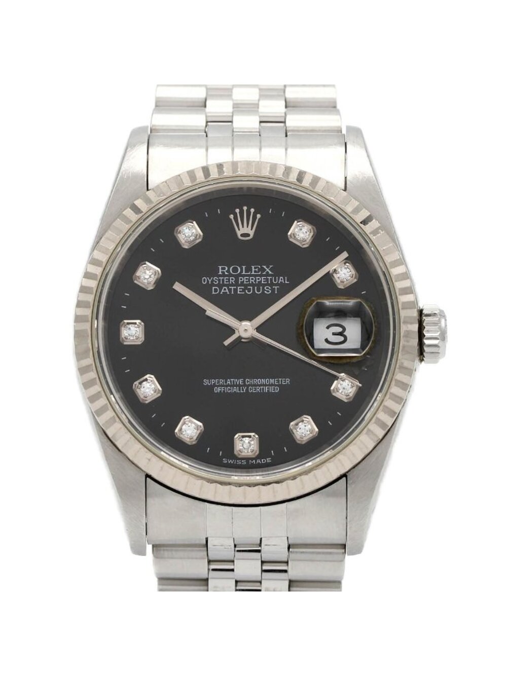 Rolex Datejust Stainless Steel White Gold Automatic